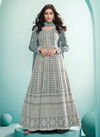 Gray Colour Latest Fancy Designer Heavy Wedding Wear Real Georgette Heavy Work Stylish Gown Collection 101